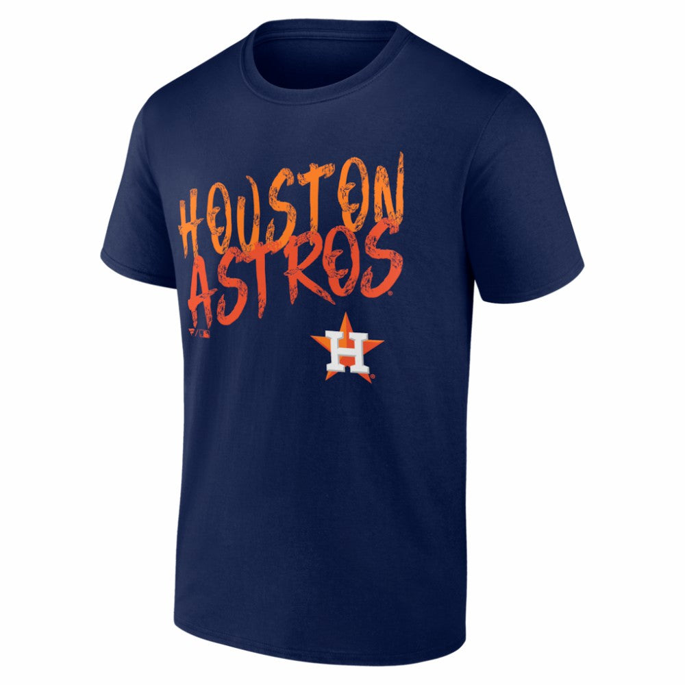 Navy Houston Astros  Hustle Personalized Name & Number T-Shirt