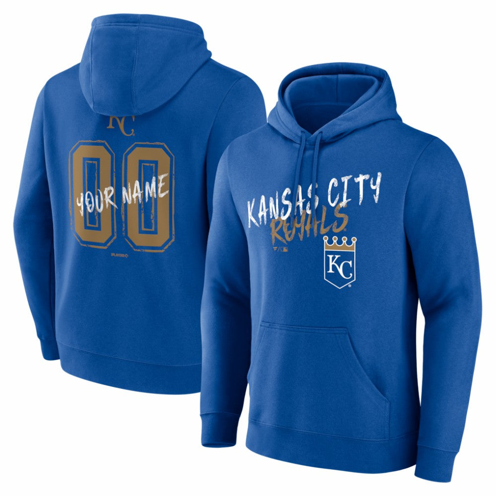 Royal Kansas City Royals  Hustle Personalized Name & Number Hoodie