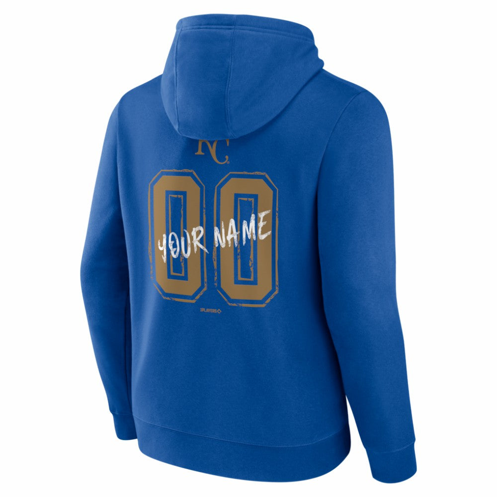 Royal Kansas City Royals  Hustle Personalized Name & Number Hoodie