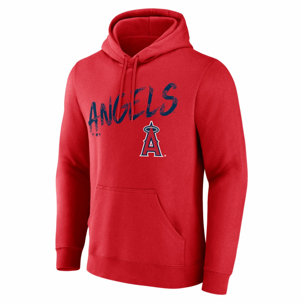 Red Los Angeles Angels  Hustle Personalized Name & Number Hoodie