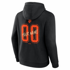 Black San Francisco Giants  Hustle Personalized Name & Number Hoodie