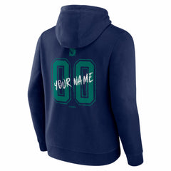 Navy Seattle Mariners  Hustle Personalized Name & Number Hoodie