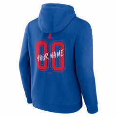 Royal Texas Rangers  Hustle Personalized Name & Number Hoodie