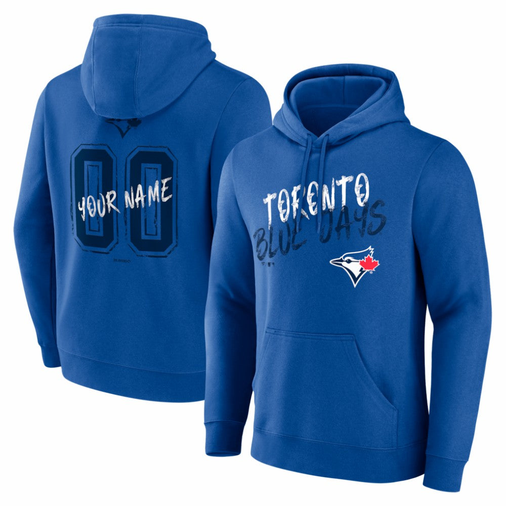 Royal Toronto Blue Jays  Hustle Personalized Name & Number Hoodie
