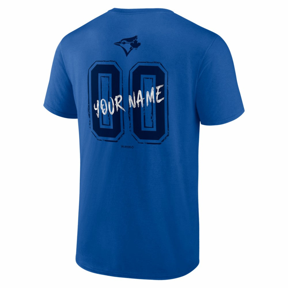 Royal Toronto Blue Jays  Hustle Personalized Name & Number T-Shirt