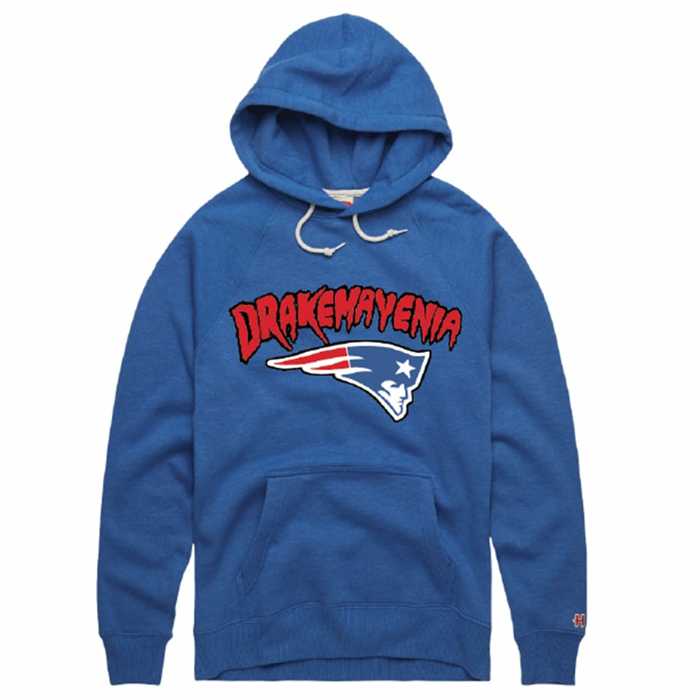 Drake Maye  Homage Unisex Drakemayenia Tri-Blend Hoodie - New England Patriots Hoodies
