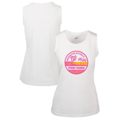 White Washington Nationals Levelwear Women's Macy Spring Training Badge Bold Tank Top