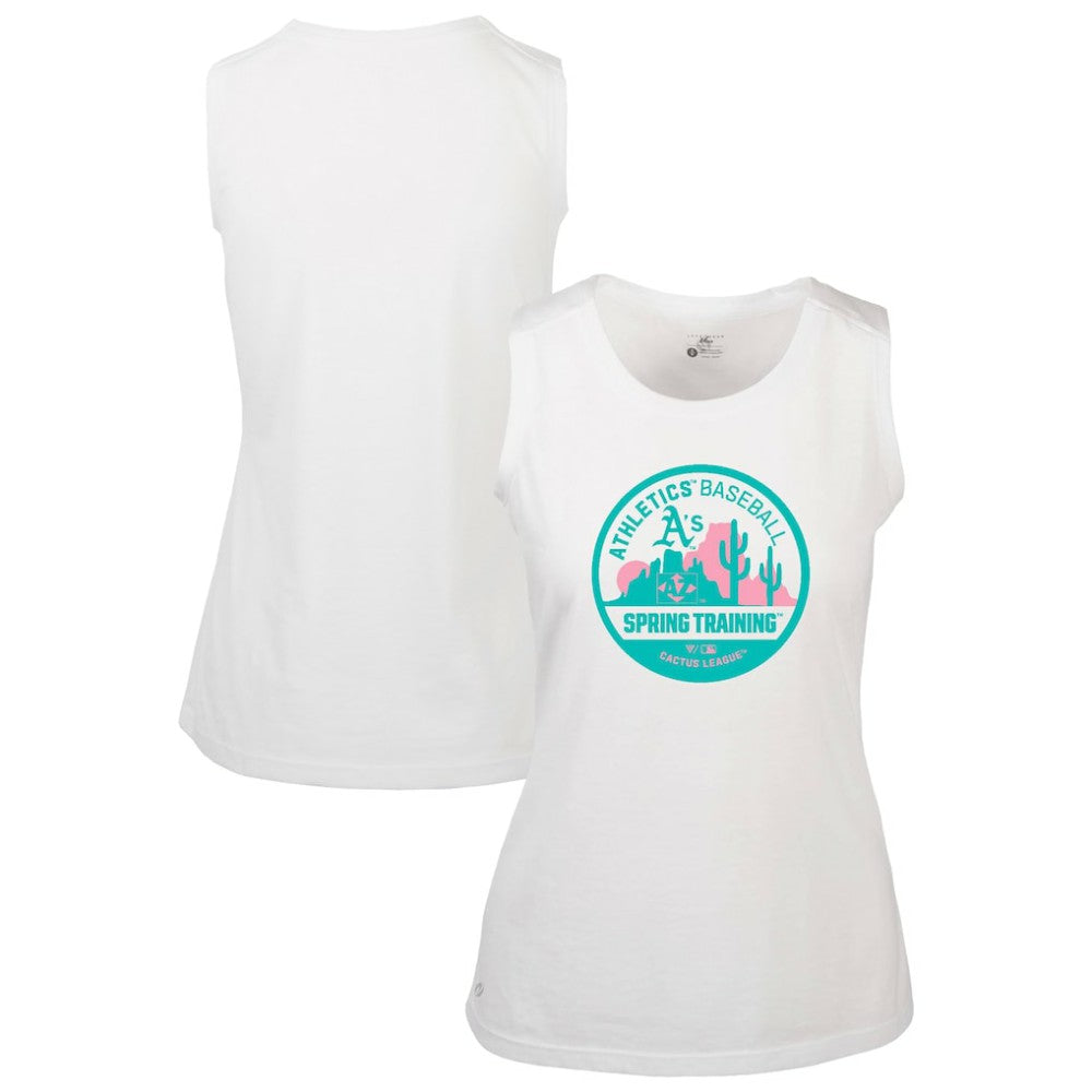 White Athletics Levelwear Women's Macy Spring Training Badge Bold Tank Top