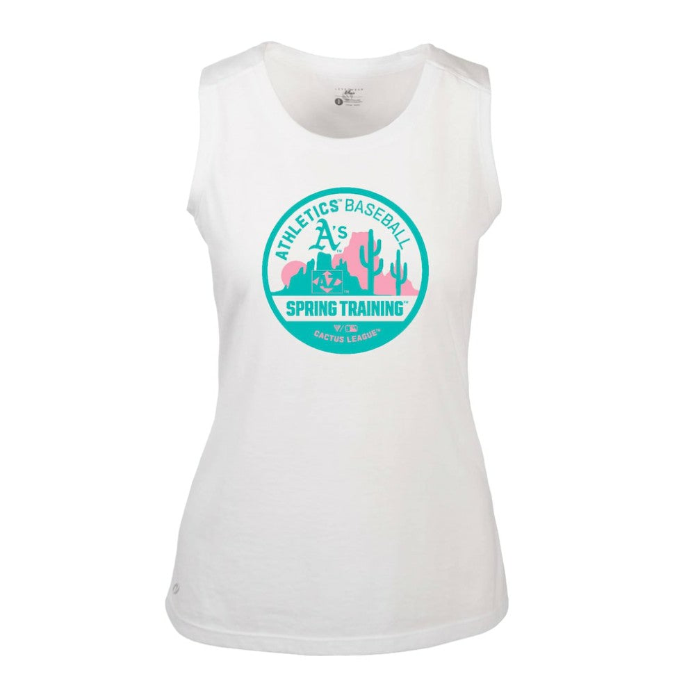 White Athletics Levelwear Women's Macy Spring Training Badge Bold Tank Top