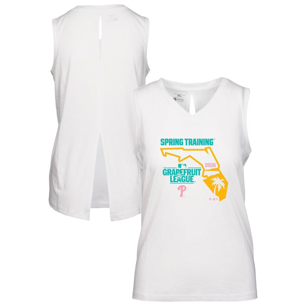 White Philadelphia Phillies Levelwear Women's 2026 Spring Training Paisley Ball Bold Tank