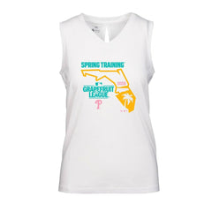 White Philadelphia Phillies Levelwear Women's 2026 Spring Training Paisley Ball Bold Tank