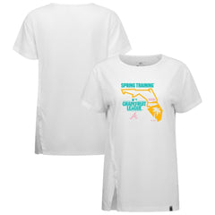 White Atlanta Braves Levelwear Women's 2026 Spring Training Influx Ball Bold T-Shirt