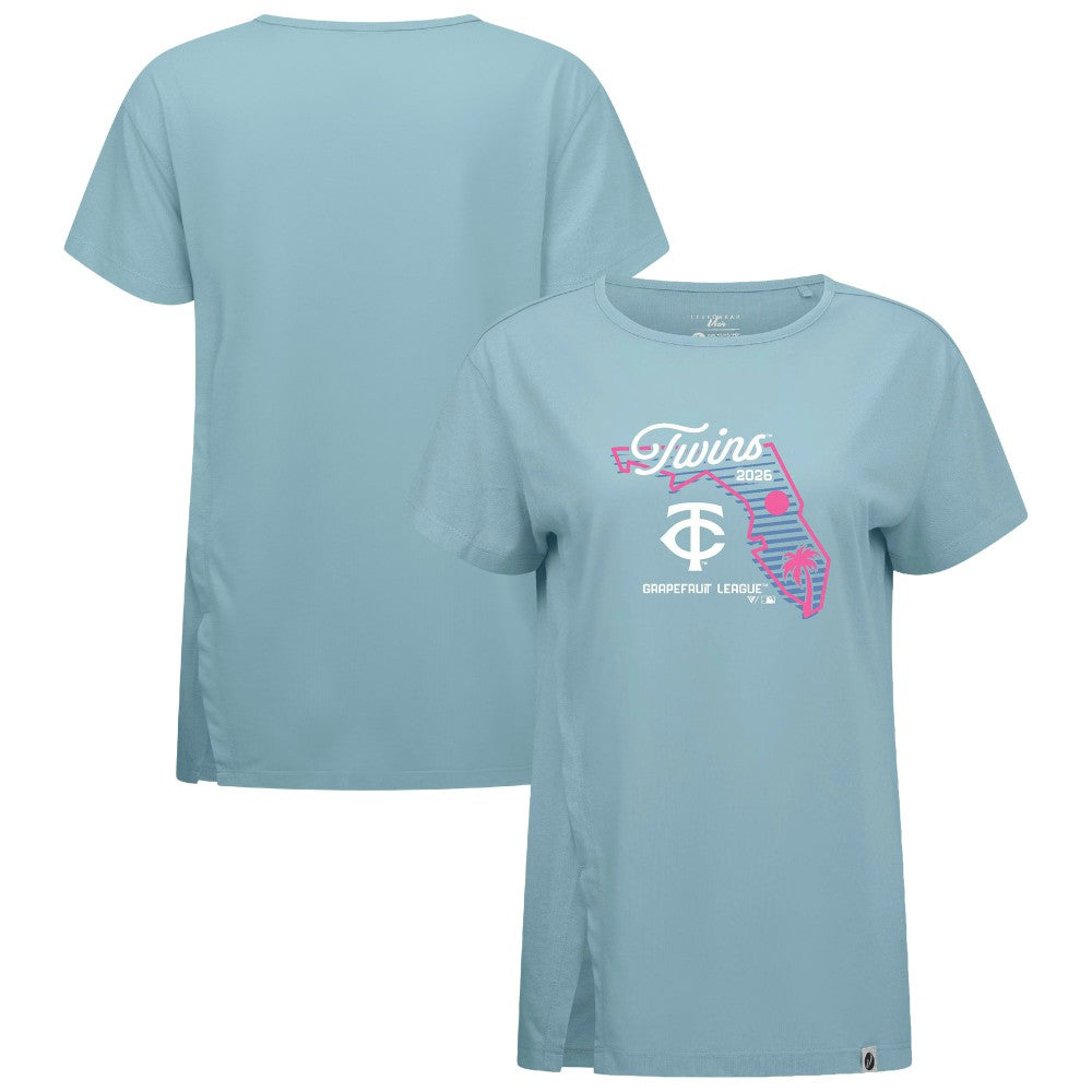 Blue Minnesota Twins Levelwear Women's Influx Spring Training Sunrise Bold T-Shirt