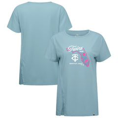 Blue Minnesota Twins Levelwear Women's Influx Spring Training Sunrise Bold T-Shirt