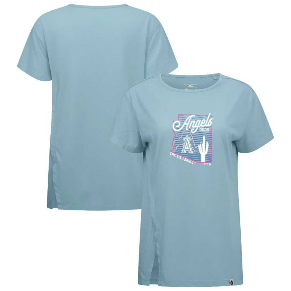 Blue Los Angeles Angels Levelwear Women's Influx Spring Training Sunrise Bold T-Shirt