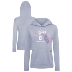 Light Blue Detroit Tigers Levelwear Women's Relay Spring Training Sunrise Bold Hoodie