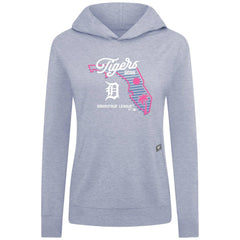 Light Blue Detroit Tigers Levelwear Women's Relay Spring Training Sunrise Bold Hoodie