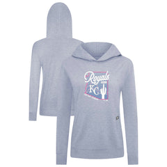 Light Blue Kansas City Royals Levelwear Women's Relay Spring Training Sunrise Bold Hoodie