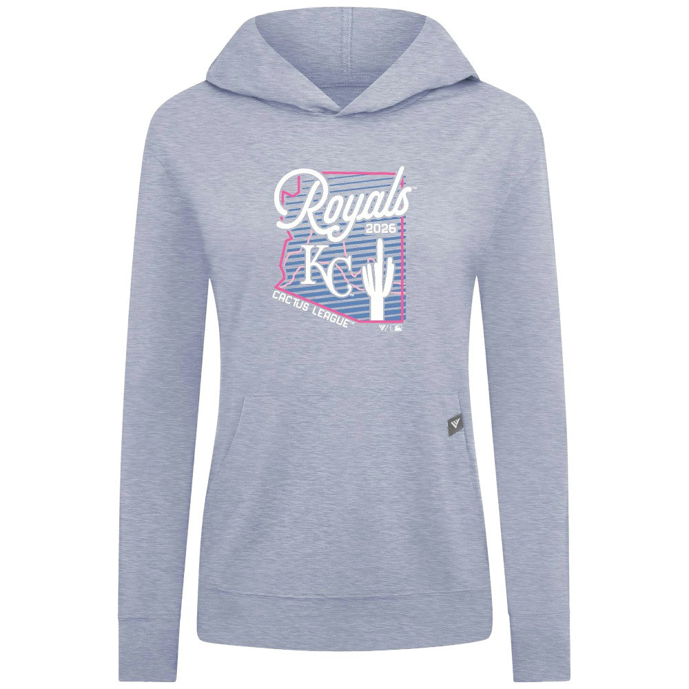 Light Blue Kansas City Royals Levelwear Women's Relay Spring Training Sunrise Bold Hoodie