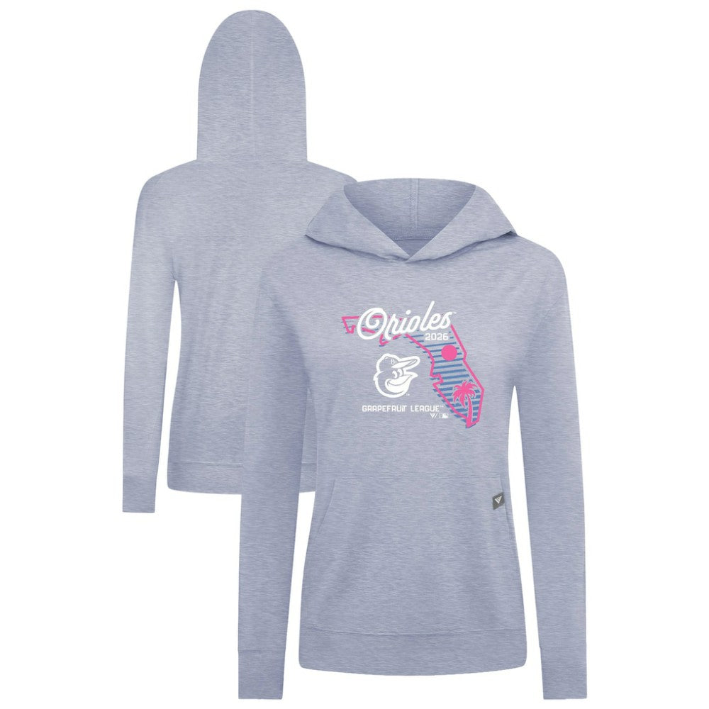 Light Blue Baltimore Orioles Levelwear Women's Relay Spring Training Sunrise Bold Hoodie
