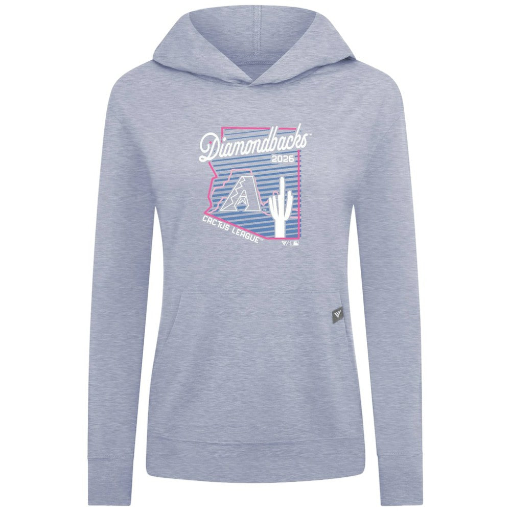 Light Blue Arizona Diamondbacks Levelwear Women's Relay Spring Training Sunrise Bold Hoodie
