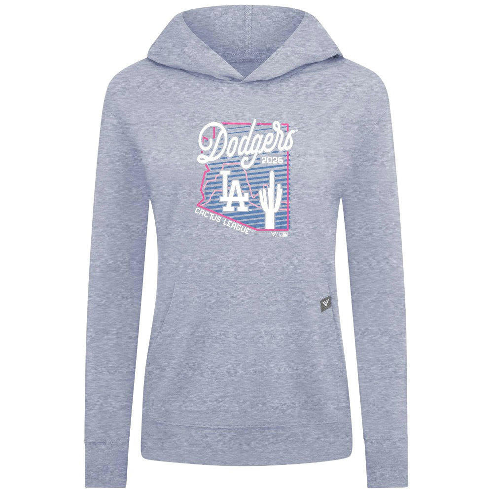 Light Blue Los Angeles Dodgers Levelwear Women's Relay Spring Training Sunrise Bold Hoodie