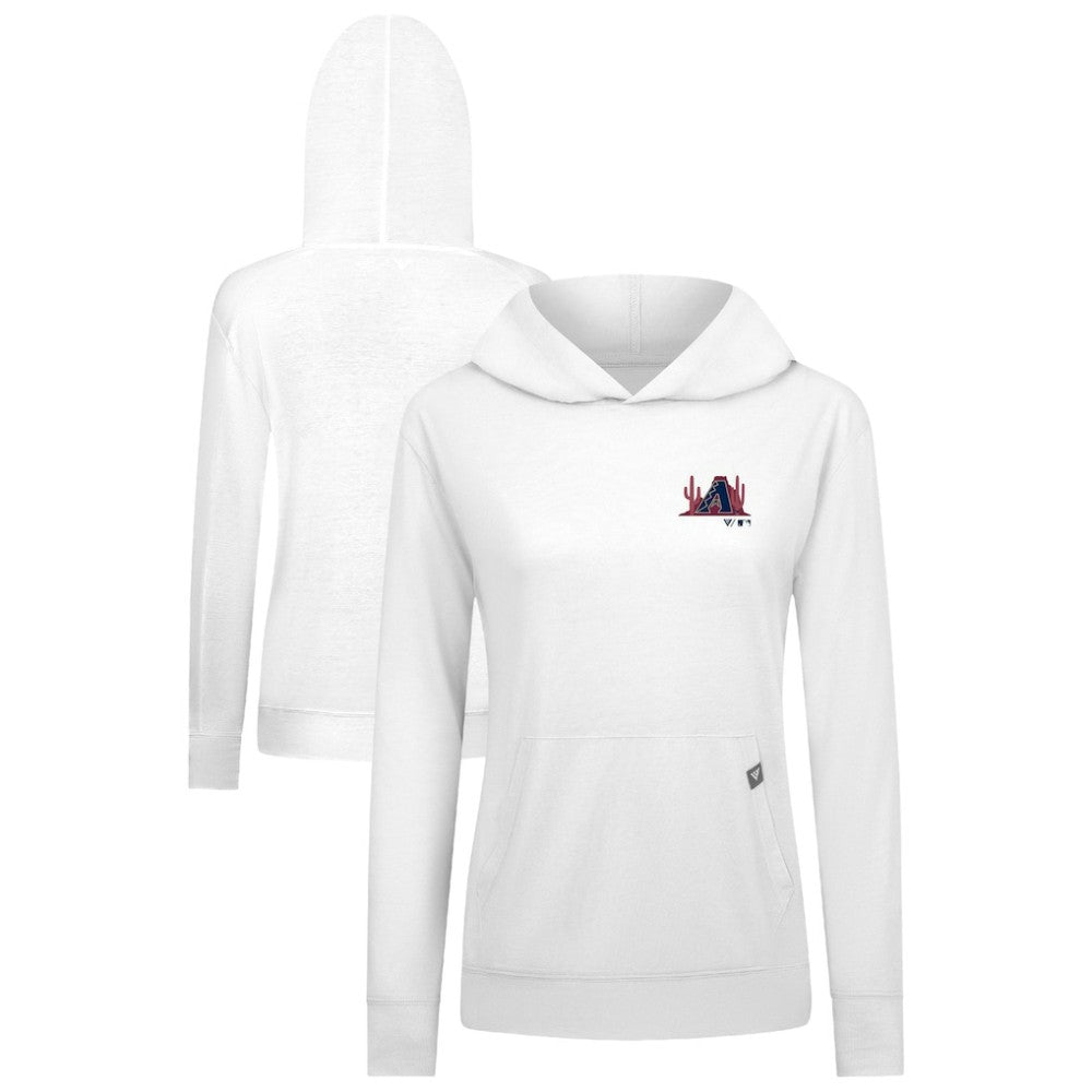 White Arizona Diamondbacks Levelwear Women's Relay Spring Break Panoramic Bold Hoodie