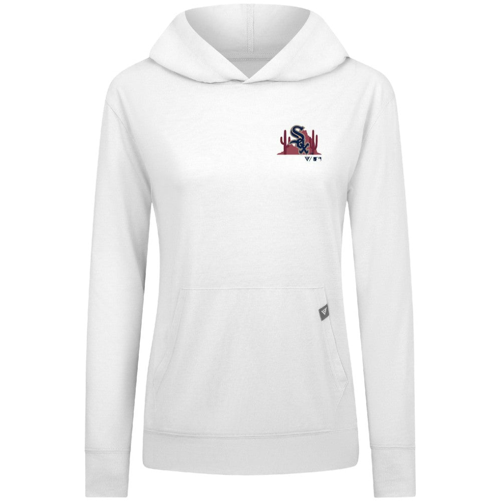 White Chicago White Sox Levelwear Women's Relay Spring Break Panoramic Bold Hoodie
