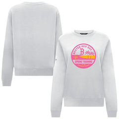 White Boston Red Sox Levelwear Women's Yvette Spring Training Badge Bold Sweatshirt