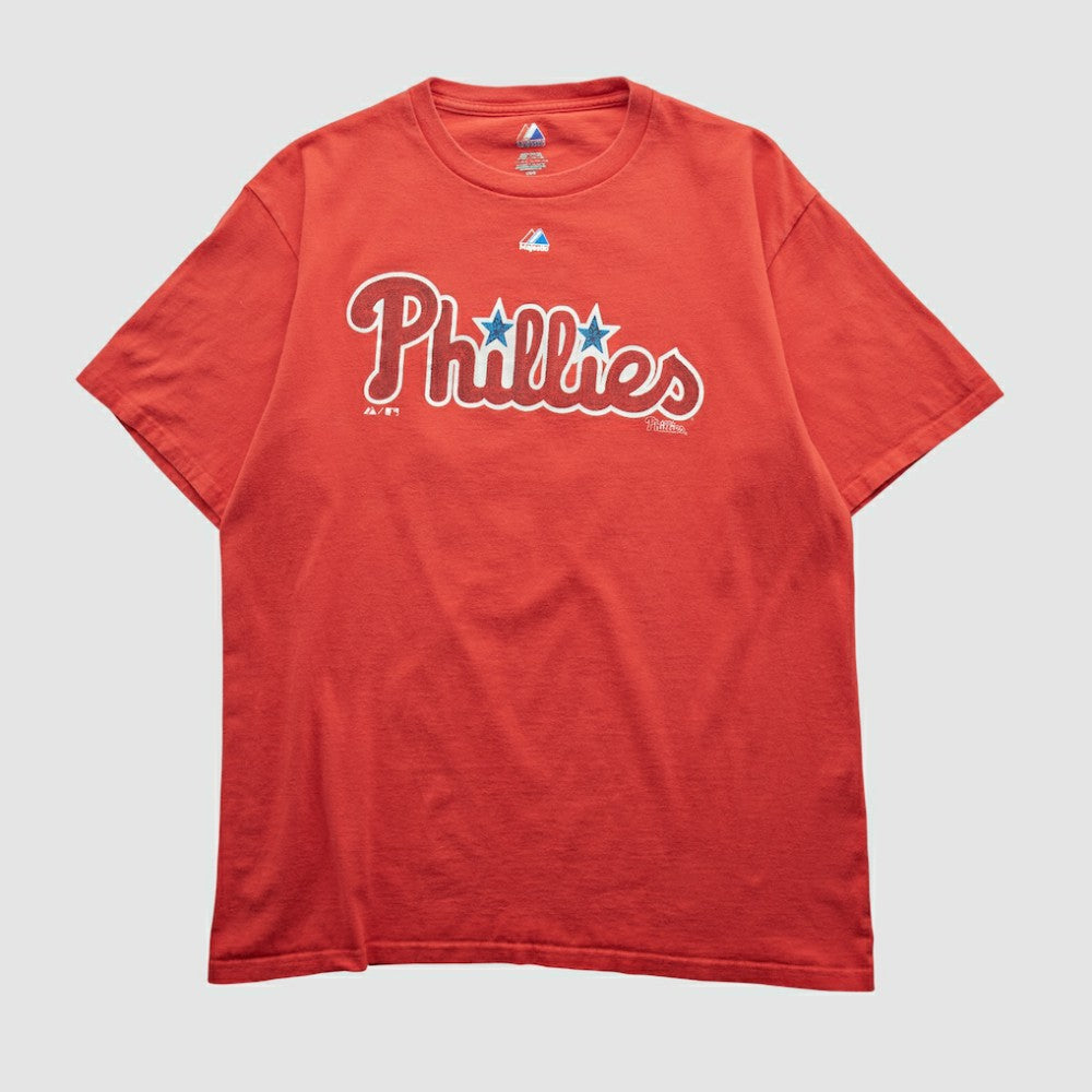 Red Philadelphia Phillies Majestic 2000s T-shirt