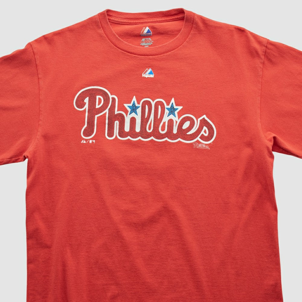 Red Philadelphia Phillies Majestic 2000s T-shirt