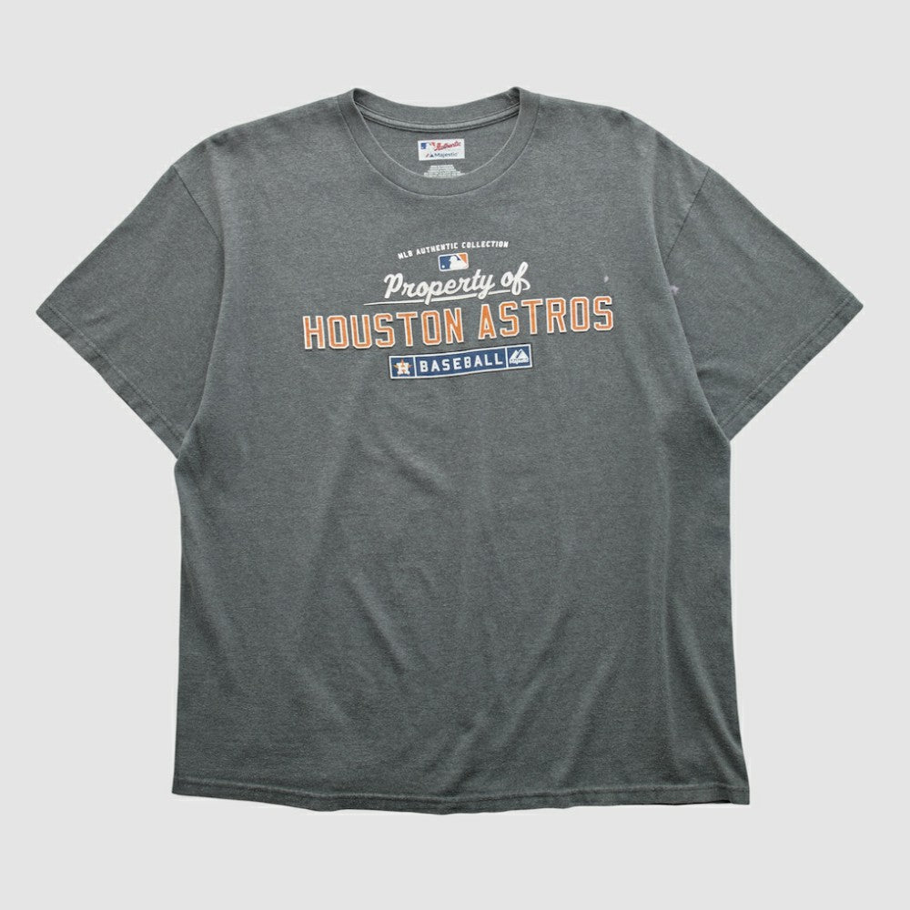 Dark Heather Gray Houston Astros Majestic 2000s T-shirt
