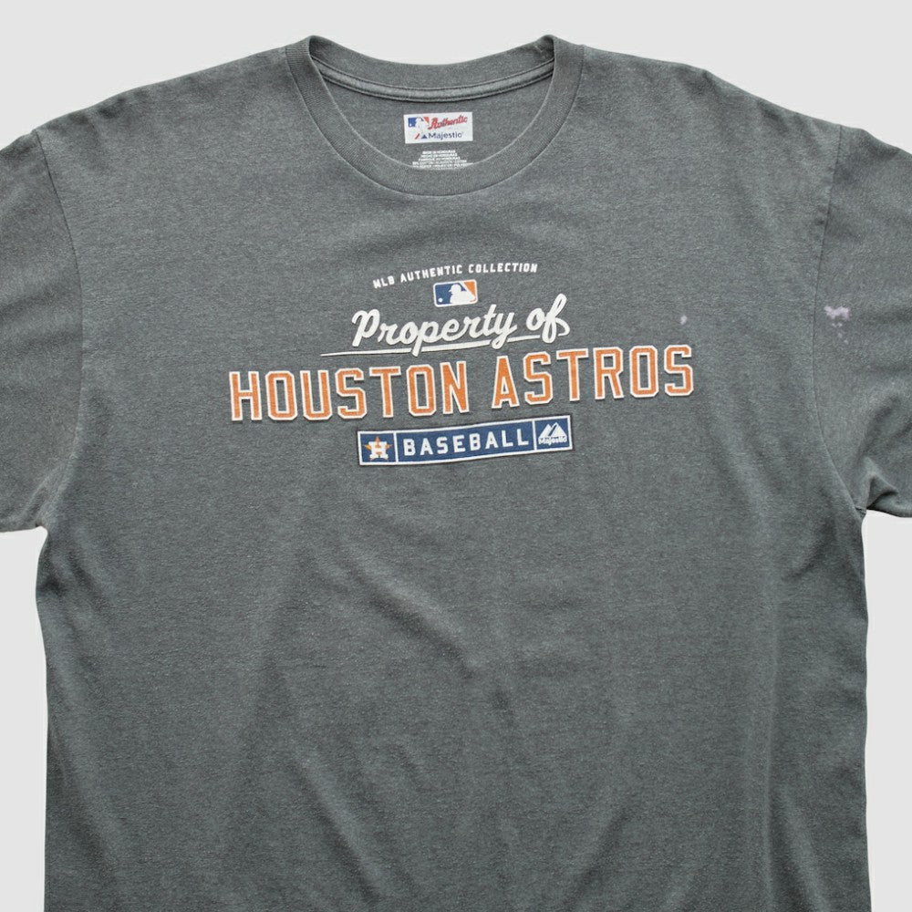 Dark Heather Gray Houston Astros Majestic 2000s T-shirt