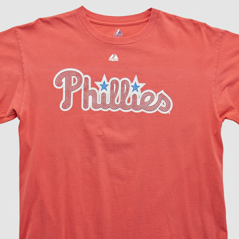 Red Philadelphia Phillies Majestic 2000s T-shirt