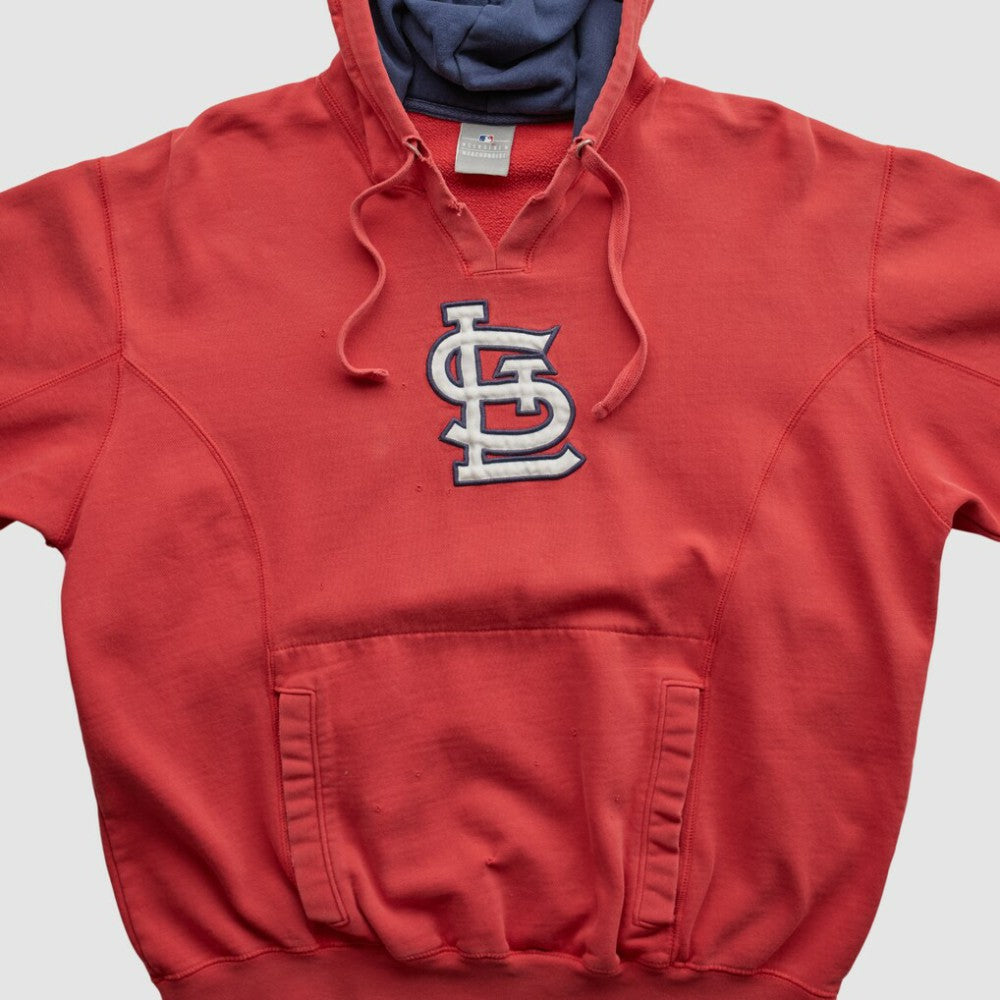 Red St. Louis Cardinals Genuine Merchandise 2000s Hooded Pullover Sweatshirt