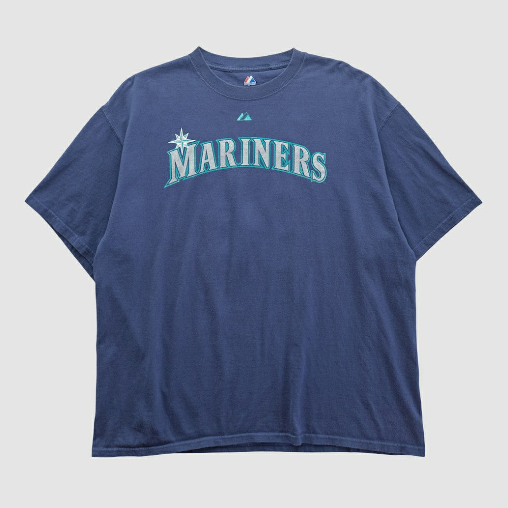 Navy Seattle Mariners Majestic 2000s T-shirt