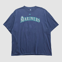 Navy Seattle Mariners Majestic 2000s T-shirt