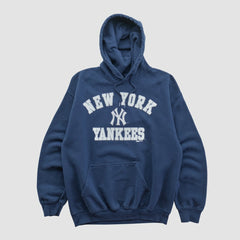 Navy New York Yankees Stitches 2010s Hooded Pullover Sweatshirt
