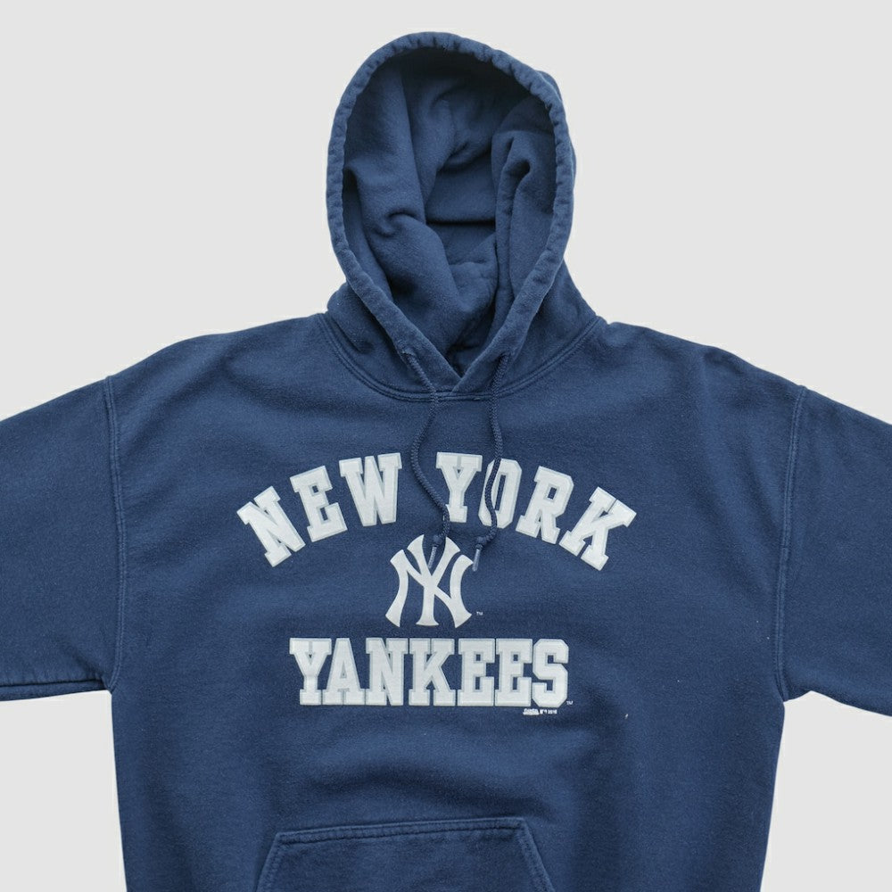Navy New York Yankees Stitches 2010s Hooded Pullover Sweatshirt