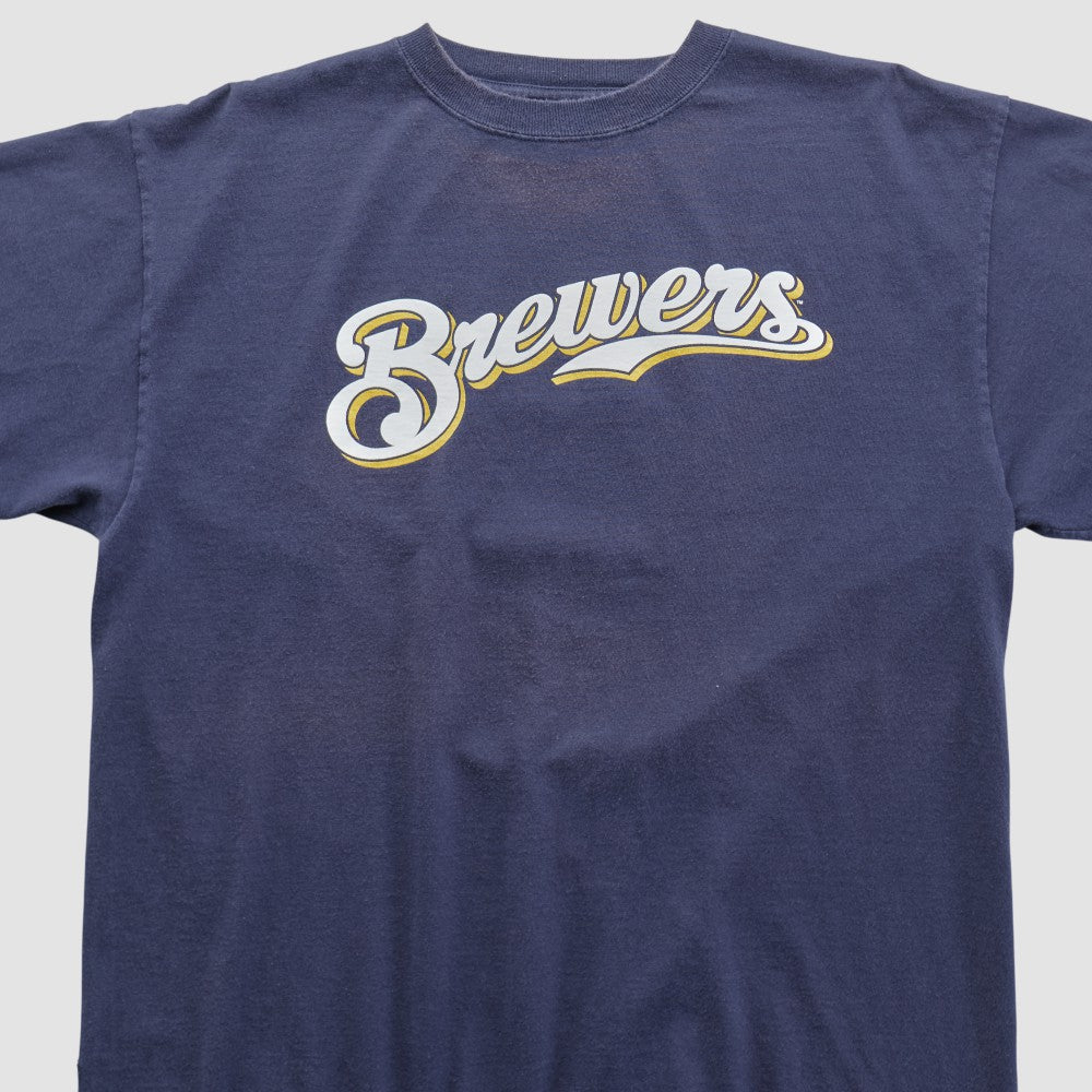 Navy Milwaukee Brewers Majestic 2000s T-shirt