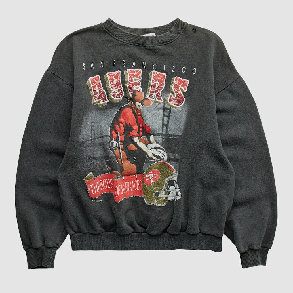 All Out Fan 90s Pullover Sweatshirt - San Francisco 49ers Pullover