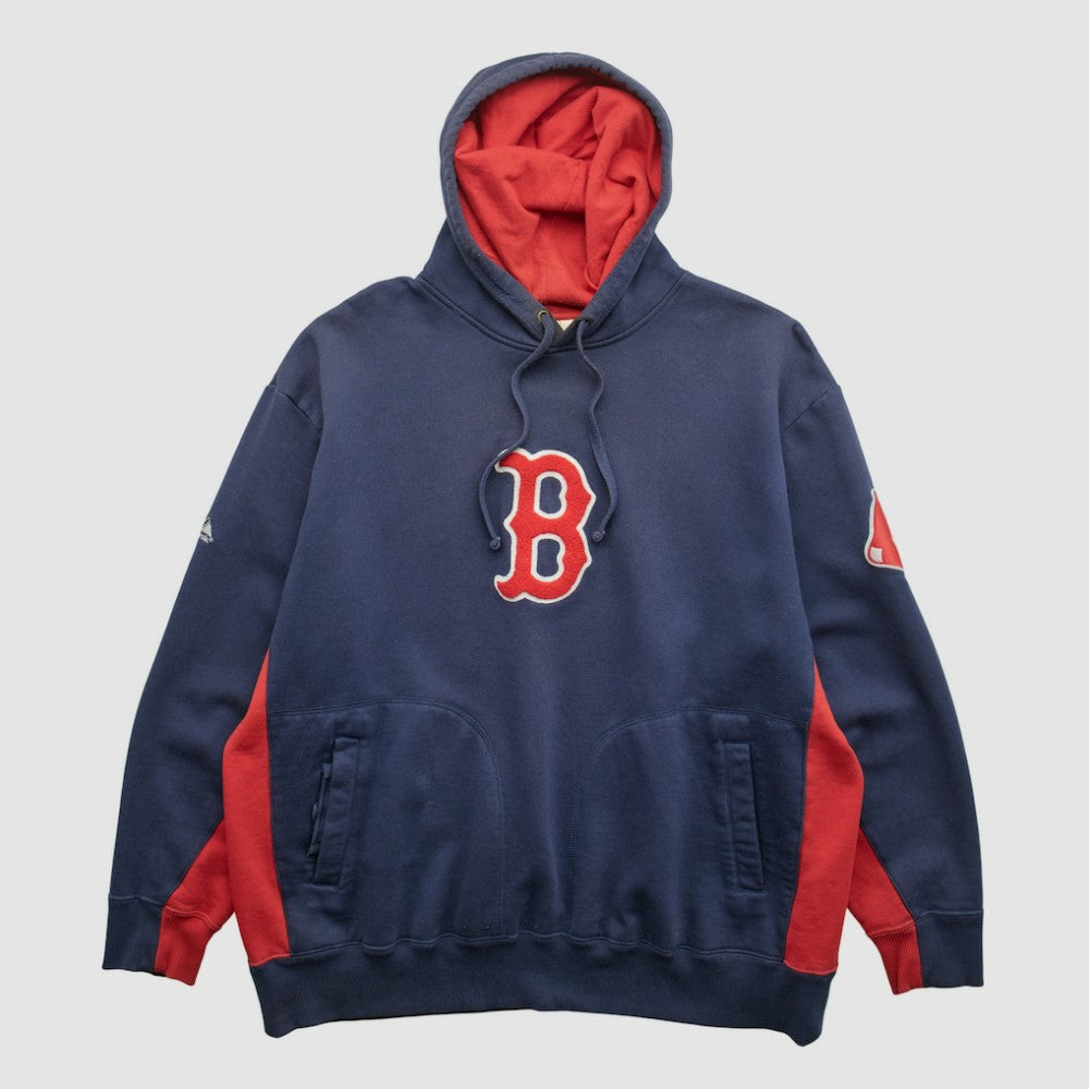 Navy Boston Red Sox Majestic 2000s Hooded Pullover Sweatshirt