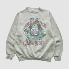 Heather Gray Minnesota Twins Salem Sportswear 1991 Pullover Sweatshirt