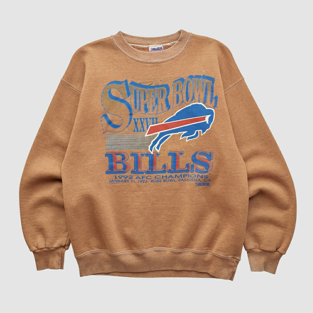 Super Bowl XXVII Trench 1992 Pullover Sweatshirt - Buffalo Bills Pullover