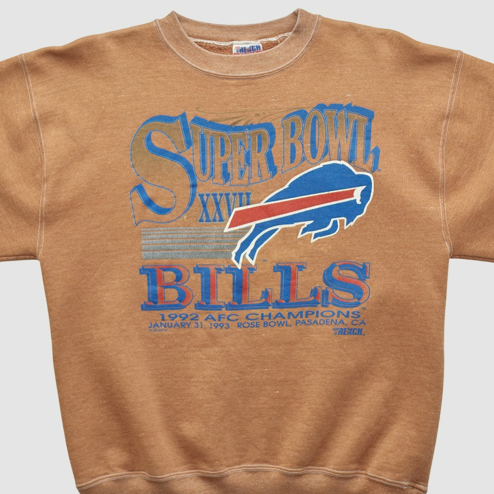 Super Bowl XXVII Trench 1992 Pullover Sweatshirt - Buffalo Bills Pullover