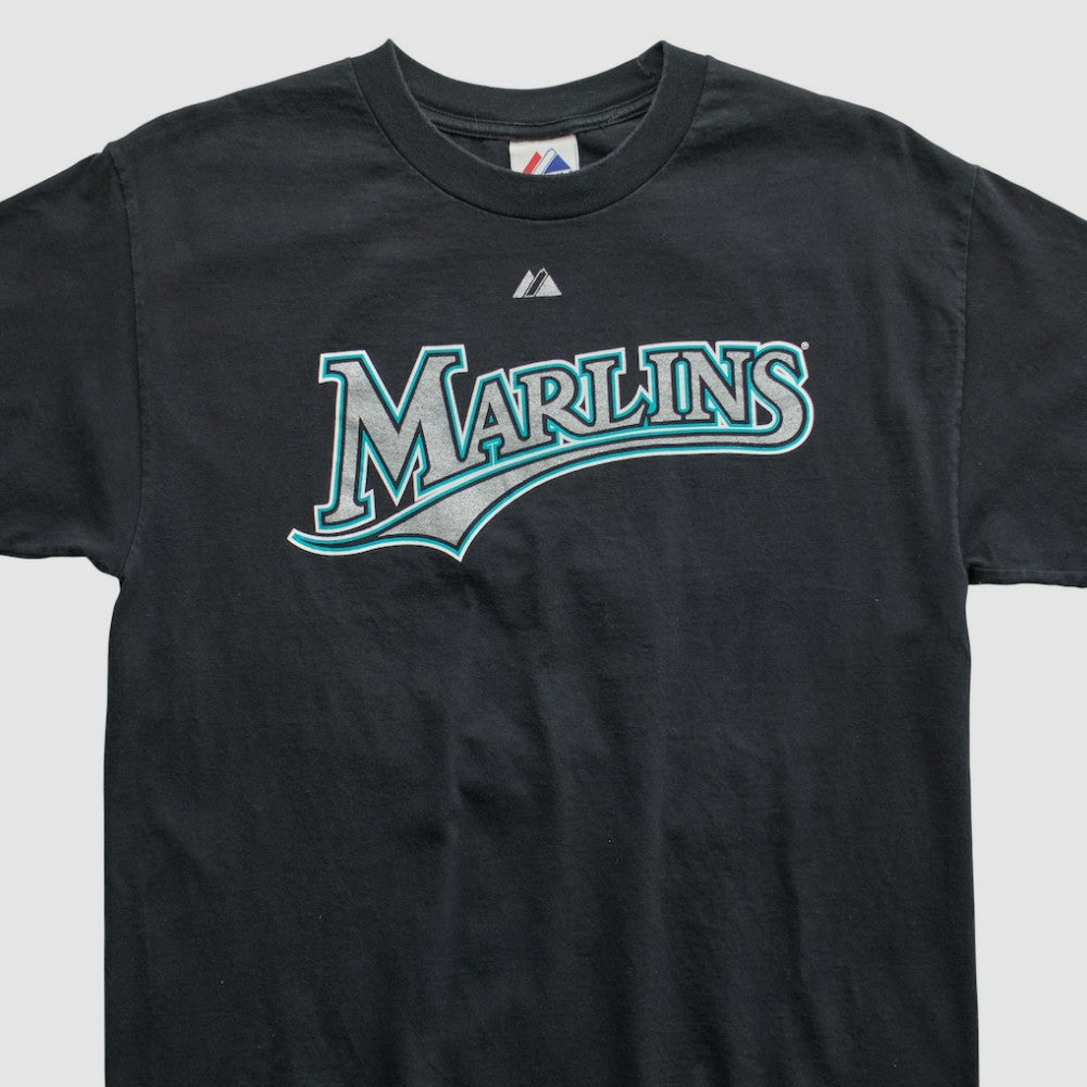 Black Miami Marlins Majestic 2000s T-shirt