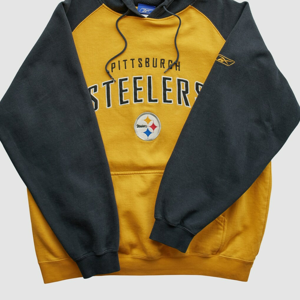 Reebok 2000s Hooded Pullover Sweatshirt - Pittsburgh Steelers Pullover