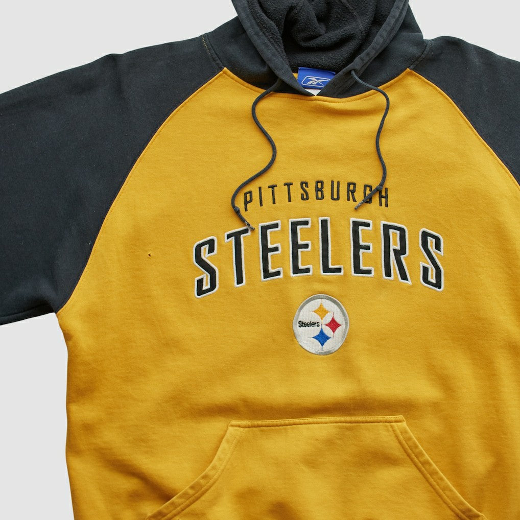 Reebok 2000s Hooded Pullover Sweatshirt - Pittsburgh Steelers Pullover