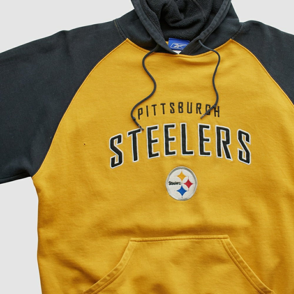 Reebok 2000s Hooded Pullover Sweatshirt - Pittsburgh Steelers Pullover