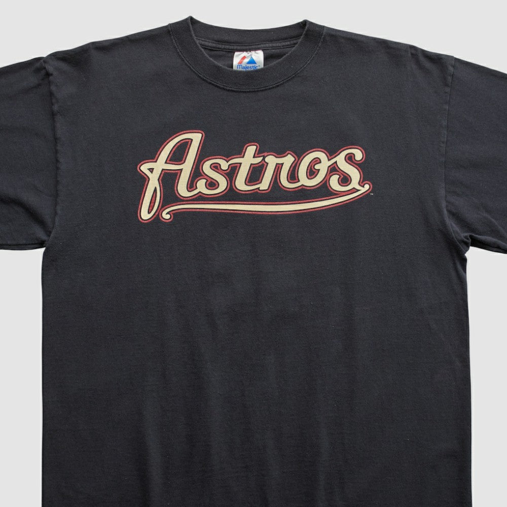 Black Houston Astros Majestic 2000s T-shirt